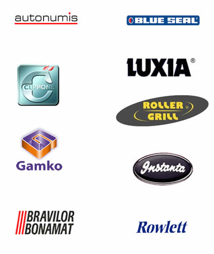 Autonumis, Blue seal, victorinox, victor, fagor, cuppone, luxia, genware, tecfrigo, gamko, instanta, williams, bravilor, rowlett, iberital, kastel, Roller grill