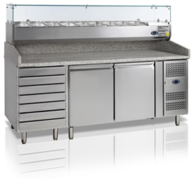 Tefcold PT1310 pizza preparation counter