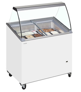 Tefcold IC300SCE canopy scoop ice cream display